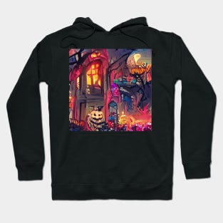 SURREAL HALLOWEEN STREET SCENE Hoodie